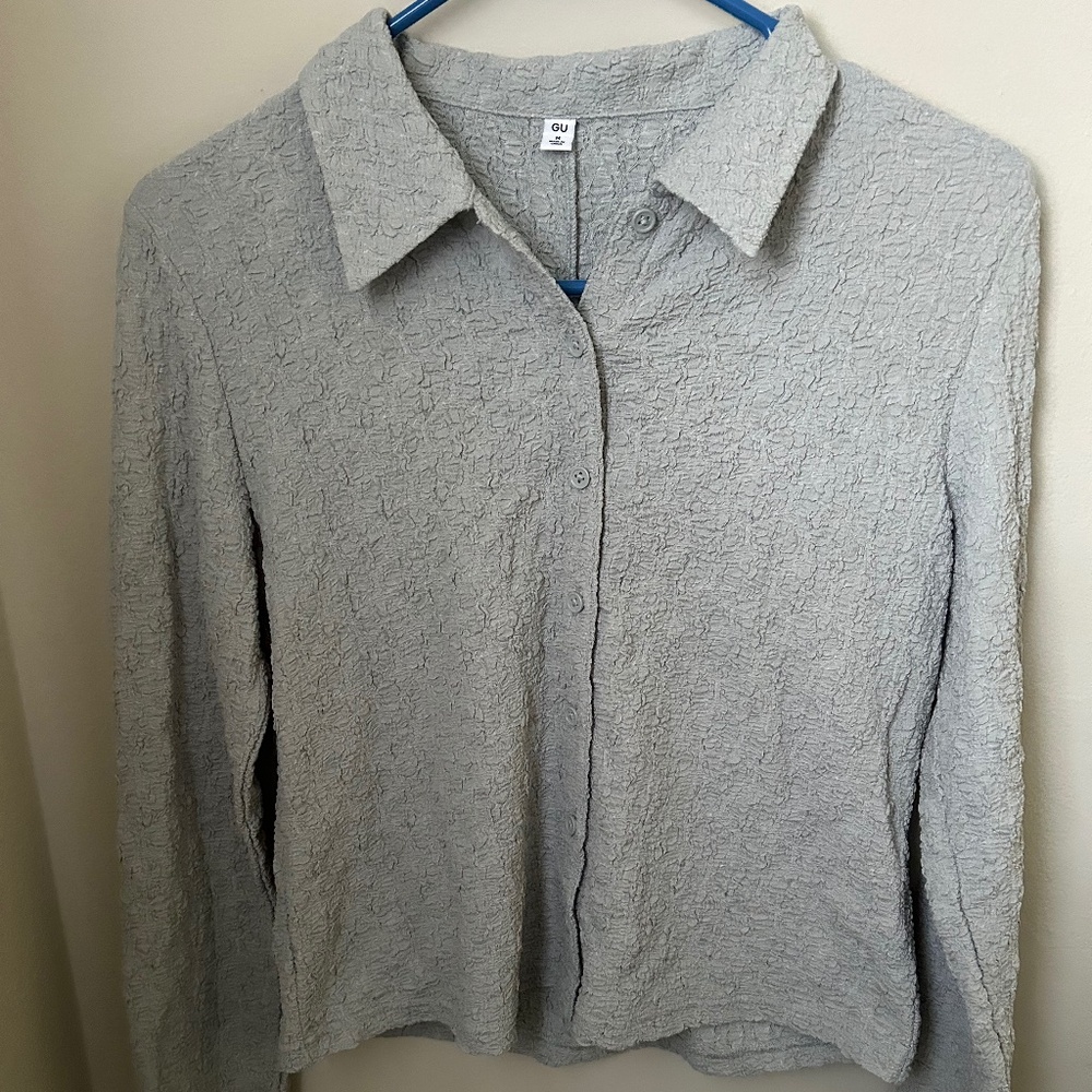 Textured Polo Cardigan